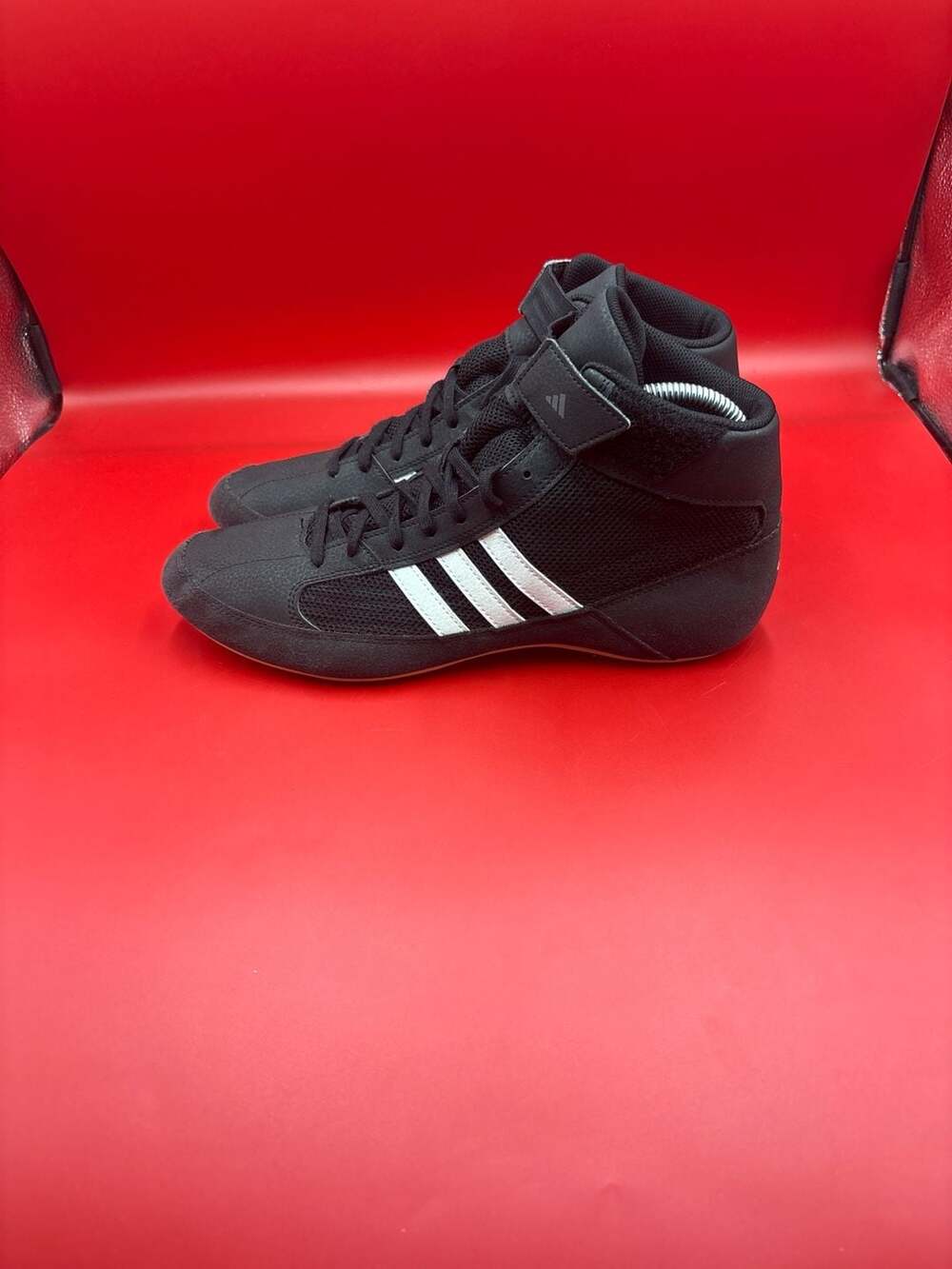 Adidas HVC 2 Wrestling Shoes Black White Gum Size 9.5